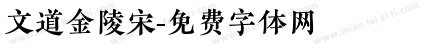 文道金陵宋字体转换