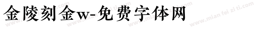 金陵刻金w字体转换