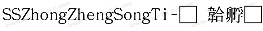 SSZhongZhengSongTi字体转换 SSZhongZhengSongTi字体转换