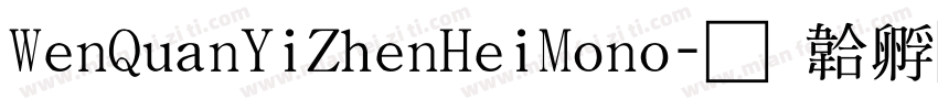 WenQuanYiZhenHeiMono字体转换