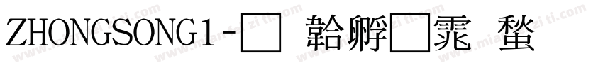 ZHONGSONG1字体转换
