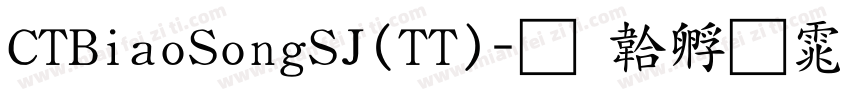 CTBiaoSongSJ(TT)字体转换