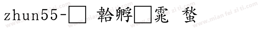 zhun55字体转换