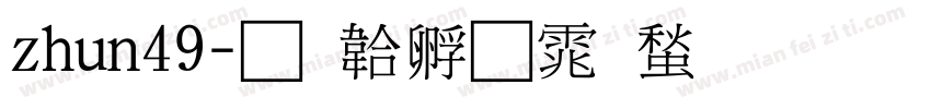 zhun49字体转换