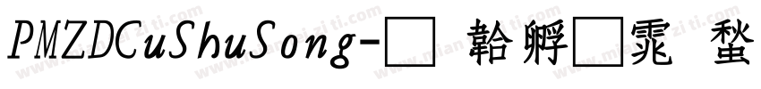 PMZDCuShuSong字体转换