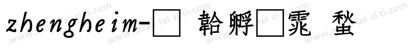 zhengheim字体转换