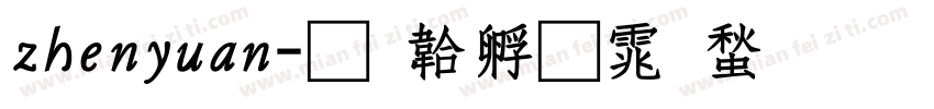 zhenyuan字体转换
