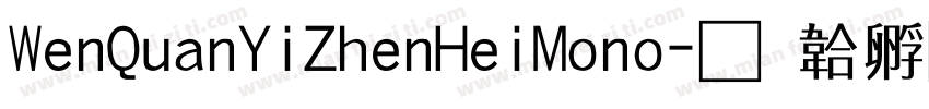 WenQuanYiZhenHeiMono字体转换