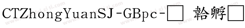 CTZhongYuanSJ-GBpc字体转换