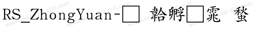 RS_ZhongYuan字体转换