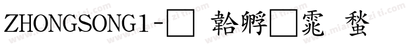 ZHONGSONG1字体转换
