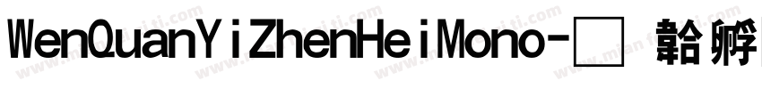 WenQuanYiZhenHeiMono字体转换