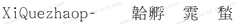 XiQuezhaop字体转换
