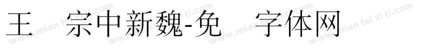 王汉宗中新魏字体转换