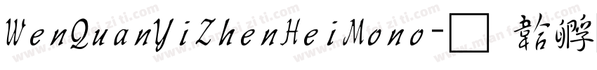 WenQuanYiZhenHeiMono字体转换