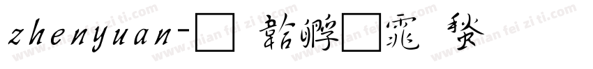 zhenyuan字体转换