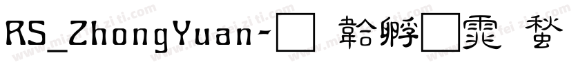 RS_ZhongYuan字体转换