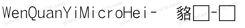 WenQuanYiMicroHei-常规字体转换