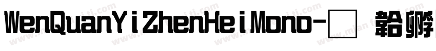WenQuanYiZhenHeiMono字体转换