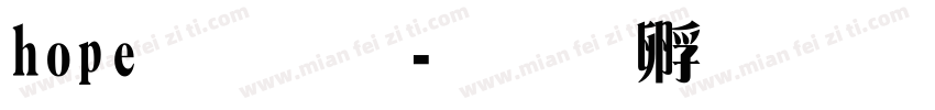 hope雅宋字体转换