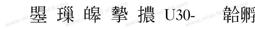 文鼎標準宋體U30字体转换
