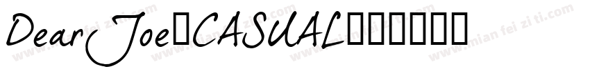 DearJoe5CASUAL字体转换