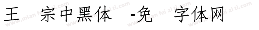 王汉宗中黑体简字体转换
