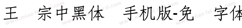王汉宗中黑体简手机版字体转换