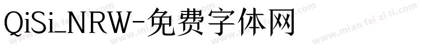 QiSi_NRW字体转换