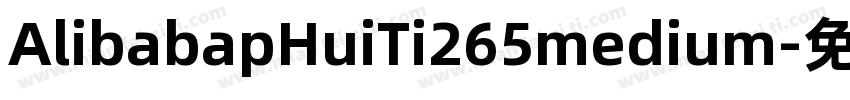 AlibabapHuiTi265medium字体转换
