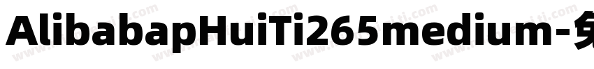 AlibabapHuiTi265medium字体转换