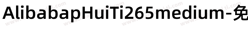 AlibabapHuiTi265medium字体转换
