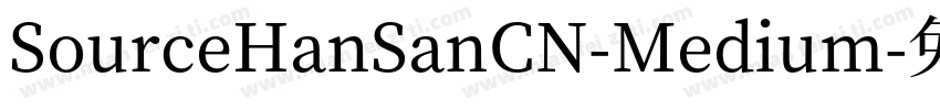 SourceHanSanCN-Medium字体转换