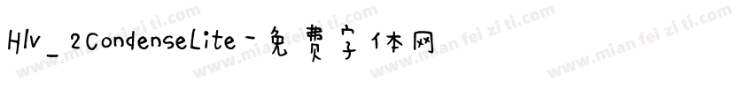 Hlv_2CondenseLite字体转换