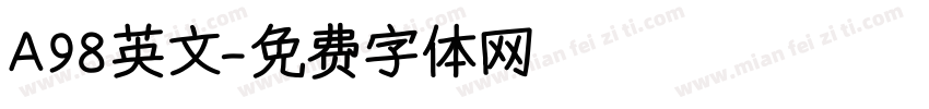 A98英文字体转换