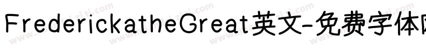 FrederickatheGreat英文字体转换