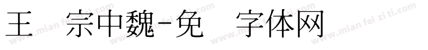 王汉宗中魏字体转换
