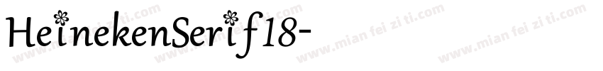 HeinekenSerif18字体转换