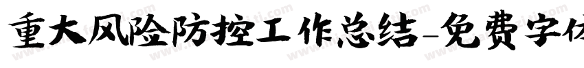 重大风险防控工作总结字体转换