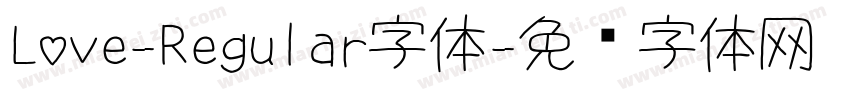 Love-Regular字体字体转换