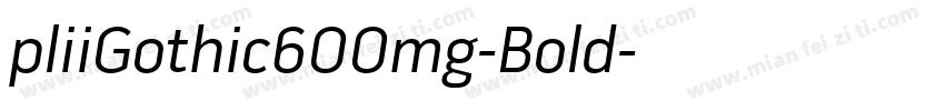 pliiGothic600mg-Bold字体转换