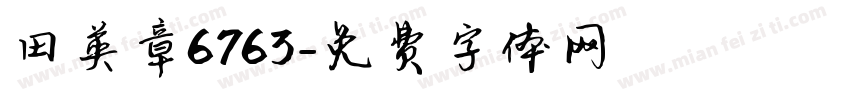 田英章6763字体转换