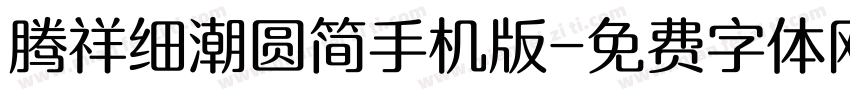 腾祥细潮圆简手机版字体转换