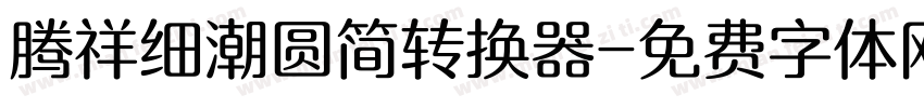 腾祥细潮圆简转换器字体转换