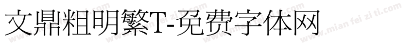 文鼎粗明繁T字体转换