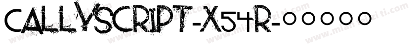 Callyscript-x54r字体转换