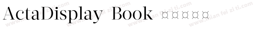 ActaDisplay-Book字体转换