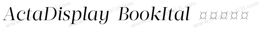 ActaDisplay-BookItal字体转换