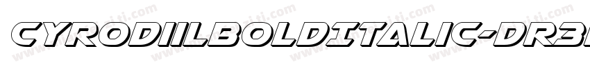 CyrodiilBoldItalic-DR3d字体转换