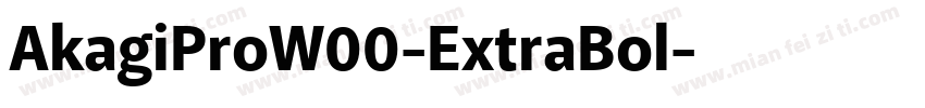 AkagiProW00-ExtraBol字体转换
